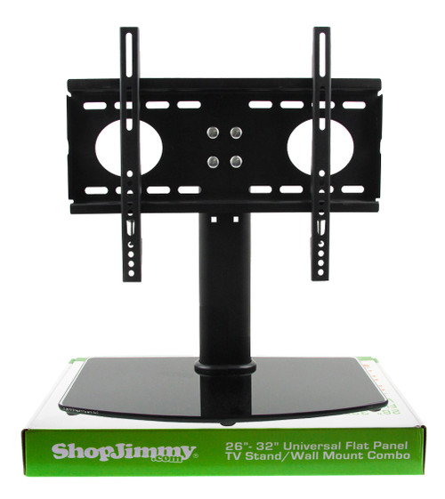 Universal TV Stand/Base + Wall Mount for 26\" - 32\" Flat-Screen TVs