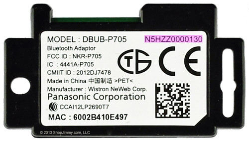 Panasonic N5HZZ0000130 (DBUB-P705) Bluetooth Module