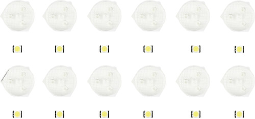 Replacement LED and Diffusing Lens for LG/Samsung/Hisense LED strips (set of 12)