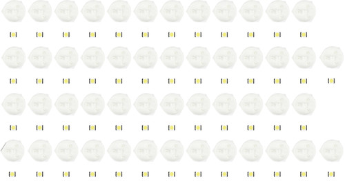 Replacement LED and Diffusing Lens for LG/Samsung/Hisense LED strips (set of 50)