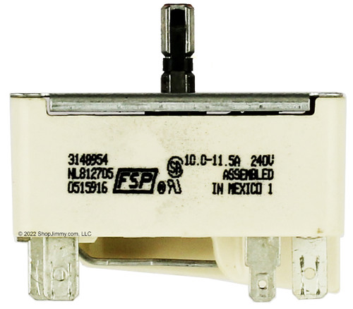 Whirlpool Range 3148954 Surface Burner Control Switch