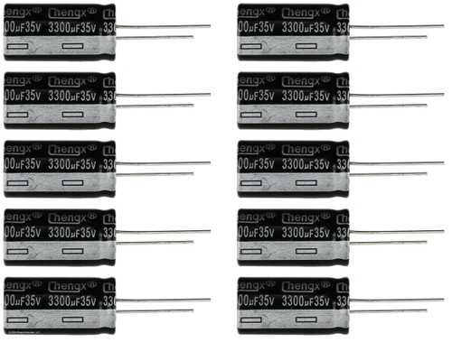 Lot of 10 35UT3300 3300uf @ 35V Hi Temp Radial Capacitor