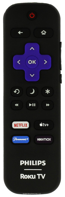 Philips Roku 3026000068 URMT21CND035 Netflix Apple Paramount Remote Control -- Open