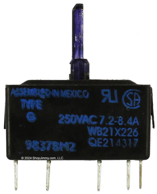 GE Oven WB21X226 Burner Switch - 7.2-8.4A